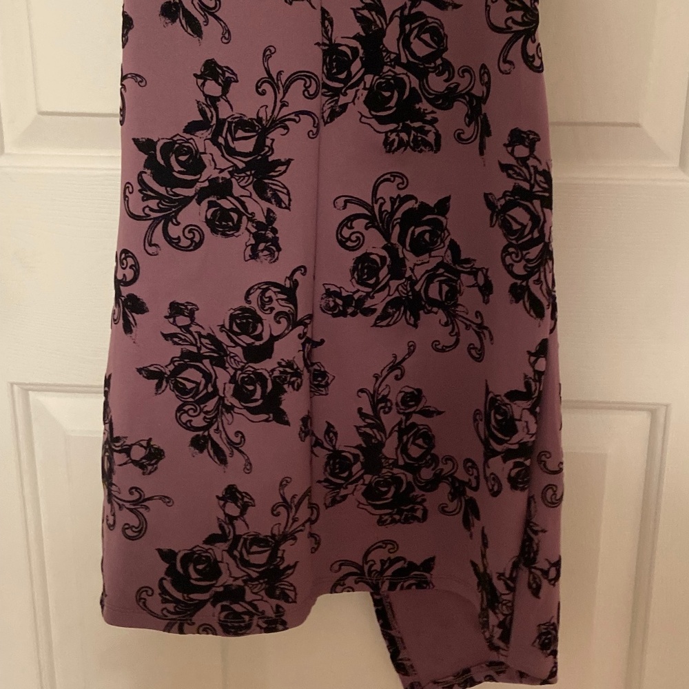 Purple & Black Floral Dress - Picture 6 of 6